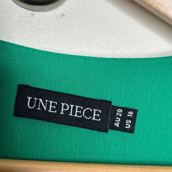 UNE PIECE Floaty Sleeve Button Front Maxi Dress Kelly Green Sz 16 {FF18} - Picture 6 of 7